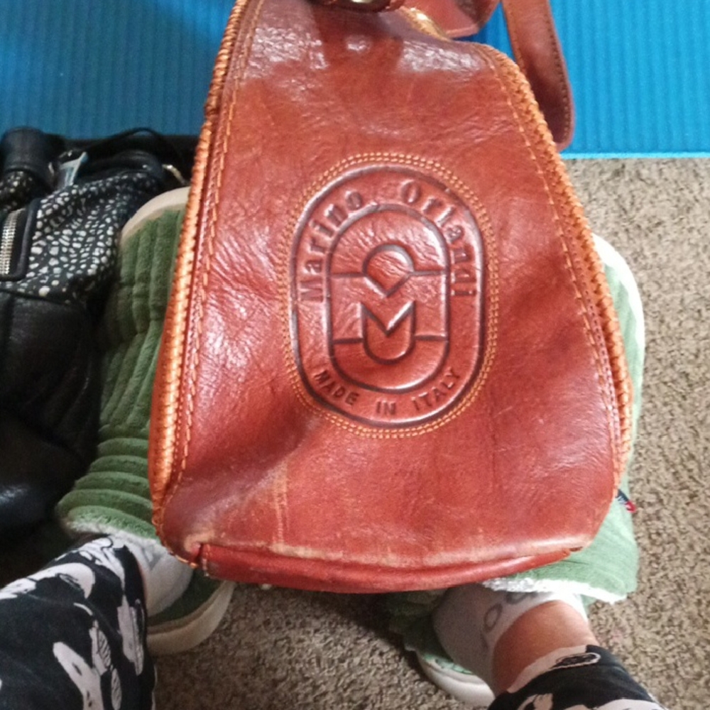 Marino Orlandi Tan Leather Men's Backpack
